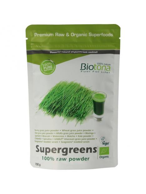 Biotona supergreens raw powder bio