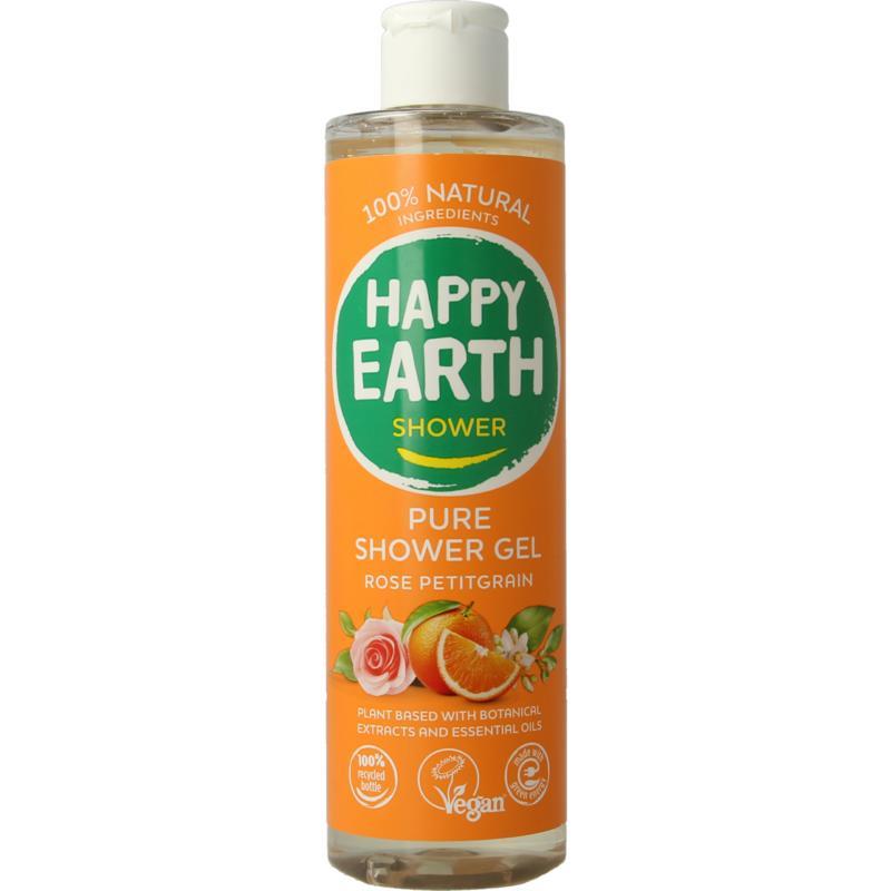 Happy Earth pure showergel rose petitgrain