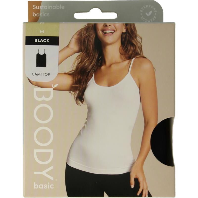 Boody cami top zwart medium