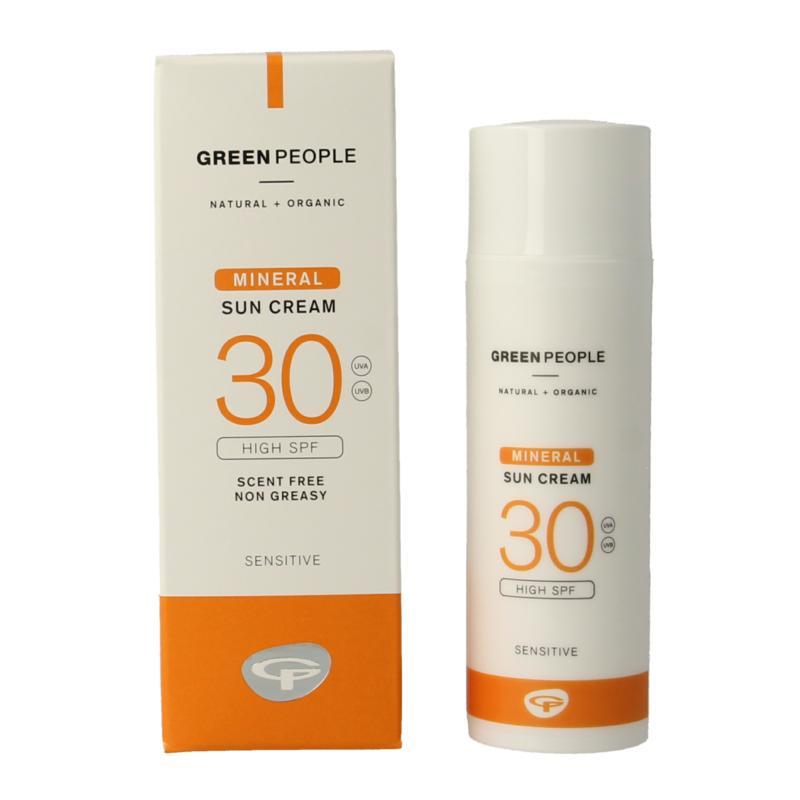 Green People suncream scent free min spf30