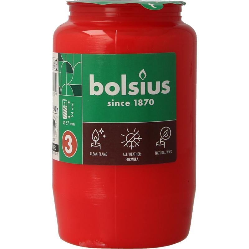 Bolsius Bolsius herdenkingslicht 3 roo