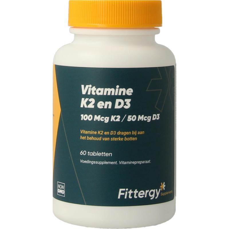 Fittergy k2 (100mgc) en d3 (50mcg)