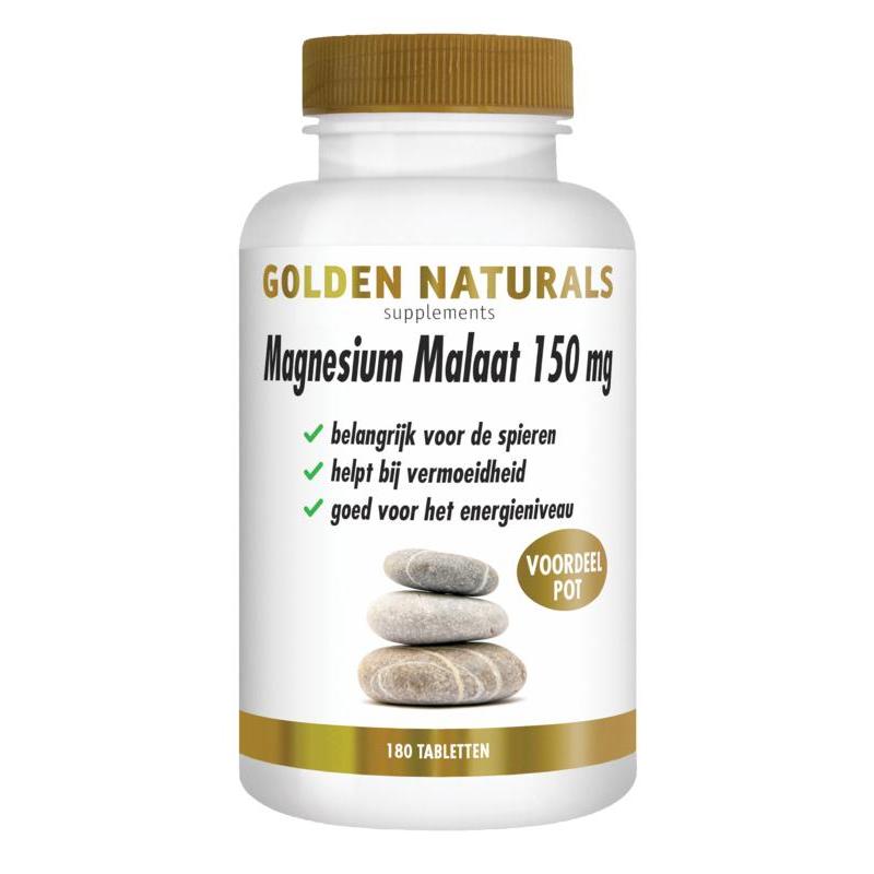 Golden Naturals magnesium malaat vegan