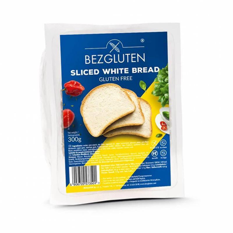 Bezgluten wit brood gesneden