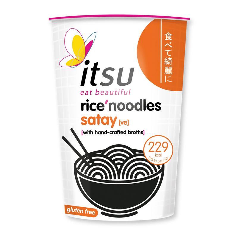 Itsu Satay rice noodles cup