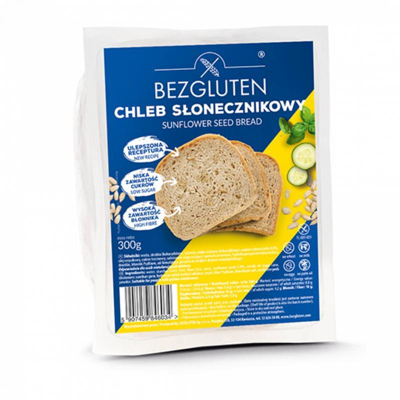 Bezgluten zonnebloempittenbrood gesneden