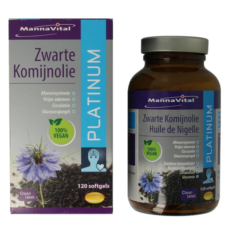 Mannavital zwarte komijnolie platinum