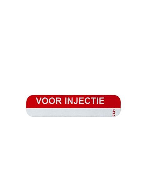 Sticker voor injectie rood