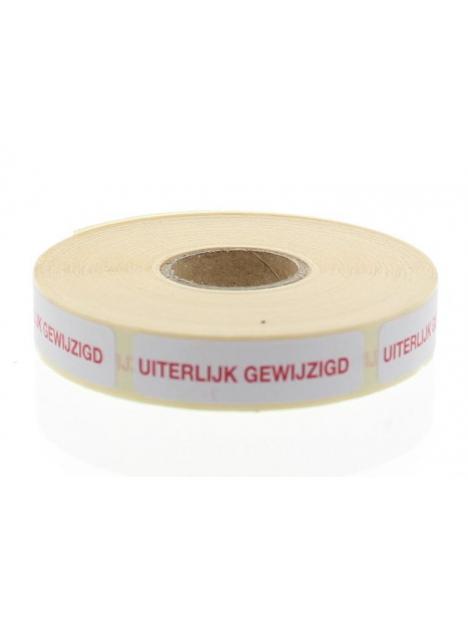 Strooketiket uiterlijk gewijzigd 44 x 11 mm