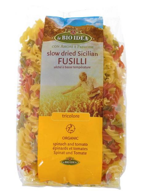 Fusilli tricolore spirelli bio