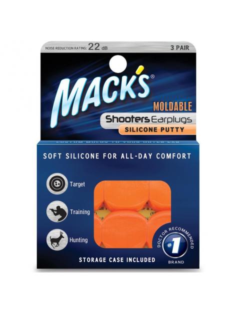 Shooters moldable earplugs orange