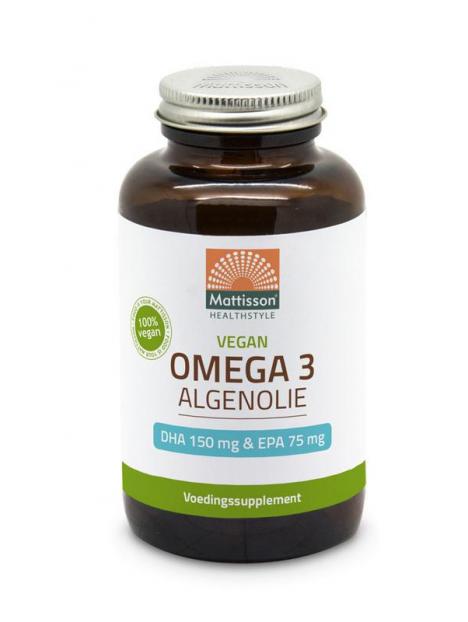 Vegan omega 3 algenolie DHA 150 mg EPA 75 mg