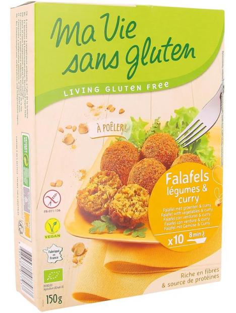 Falafel met groente & curry glutenvrij bio