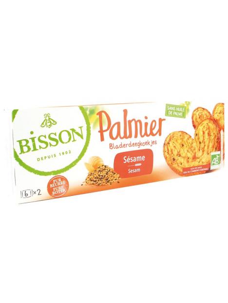 Palmier bladerdeegkoekjes sesam bio