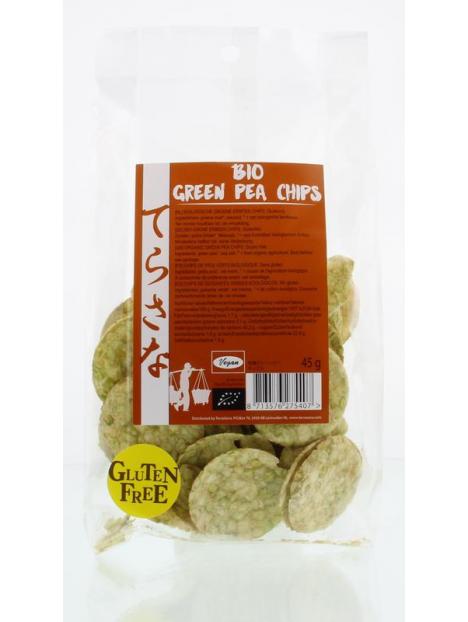 Groene erwtenchips bio