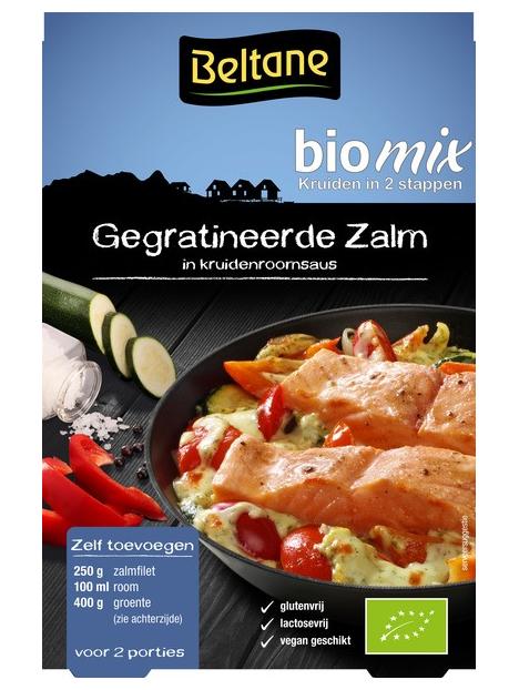 Gegratineerde zalm kruiden bio