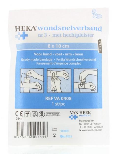 Snelverband nr 3 8 x 10 cm steriel