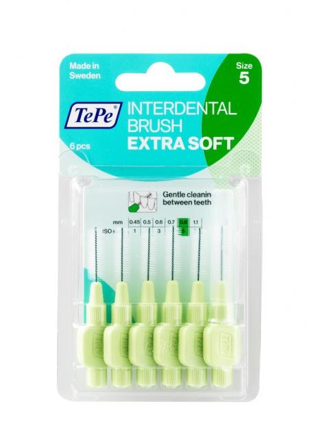 Interdentale rager extra soft 0.8 mm licht groen