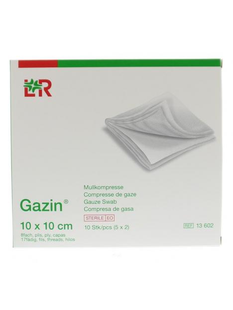 Gazin gaaskompres 10 x 10 steriel 5 x 2