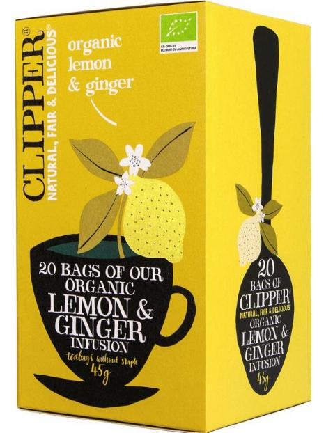 Lemon & ginger tea bio