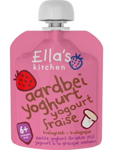 Aardbei yoghurt griekse stijl 6+ maanden bio