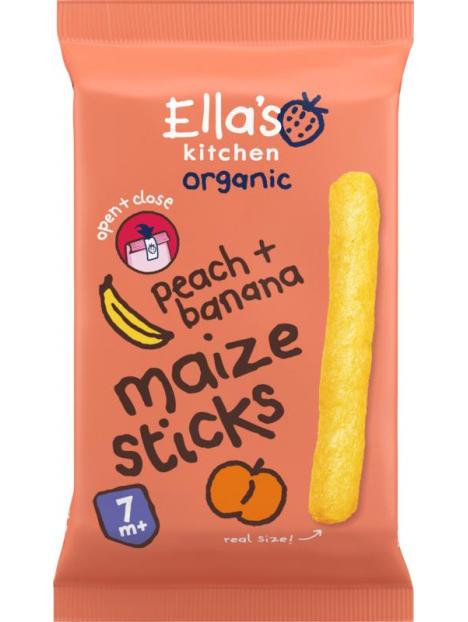 Maize sticks peach banana 7+ maanden bio