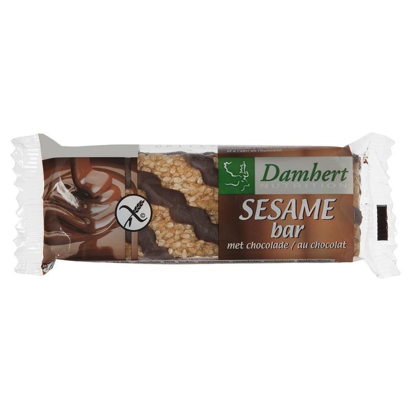 Sesambar chocolade glutenvrij