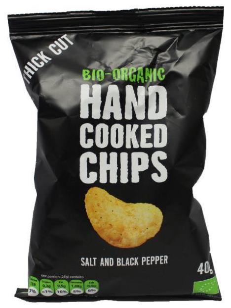 Chips handcooked zout en peper bio