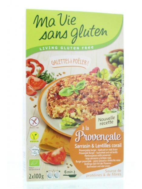 Provencaalse burgers 2x100g glutenvrij vegan bio