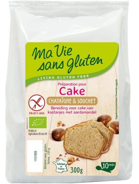 Amandel kastanje cakemix glutenvrij bio