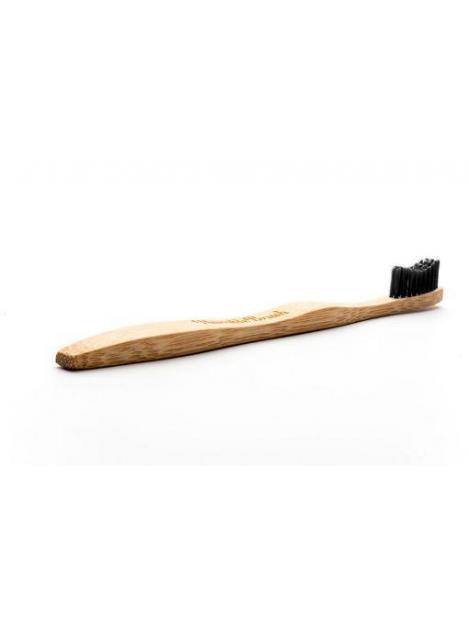 Tandenborstel bamboe adult zwart brush soft