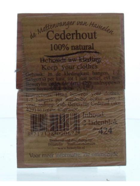 Cederhout ladenblok 100% natuurlijk