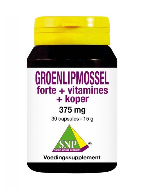 Groenlipmossel forte + vitamines + koper