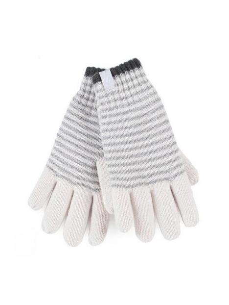 Ladies cable gloves M/L Oslo cream