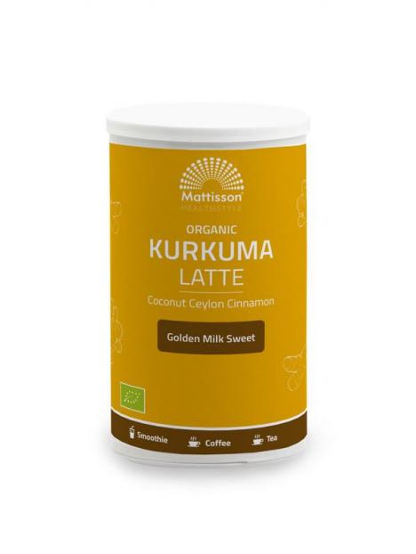 Latte kurkuma goldenmilk gezoet kaneel - kokos bio