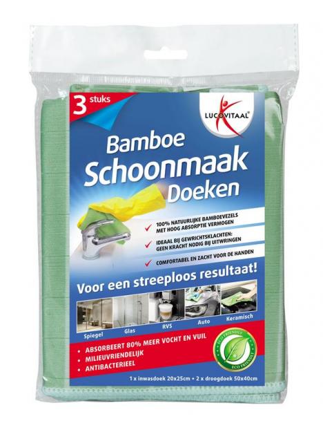 Lucovitaal Lucovitaal schoonmaakdoek bamb