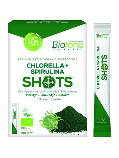 Biotona Chlorella spirulina shots 2.2 gram bio