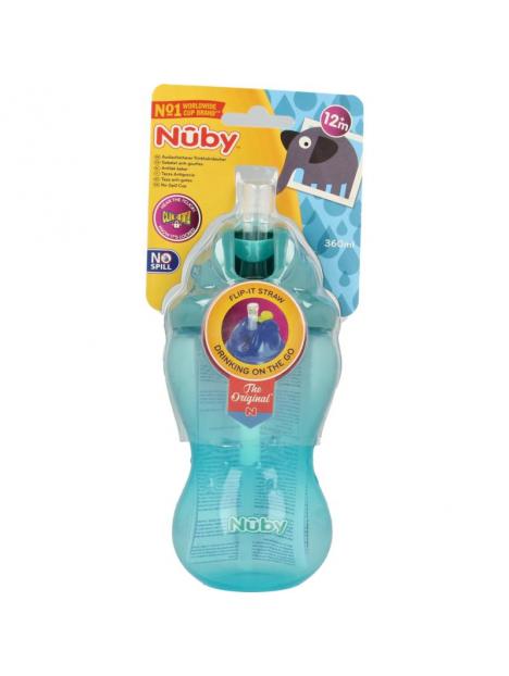 Nuby Flip it 360ml 12 maand+ aqua