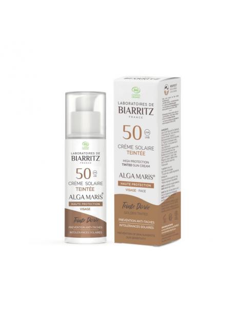 Lab de Biarritz suncare face golden tint spf50