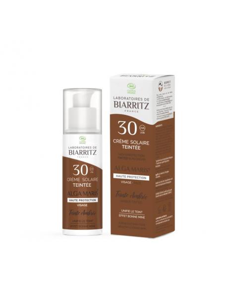 Lab de Biarritz suncare face amber tint spf30