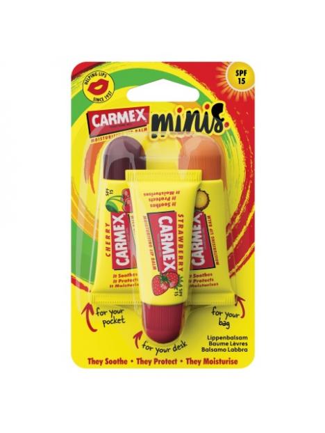 Carmex lipbalm mini tube assorti 3st