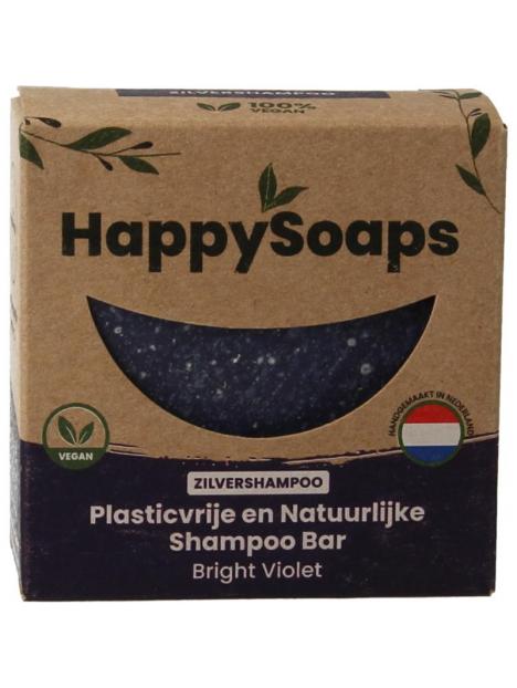 Happysoaps shampoo bar bright violet