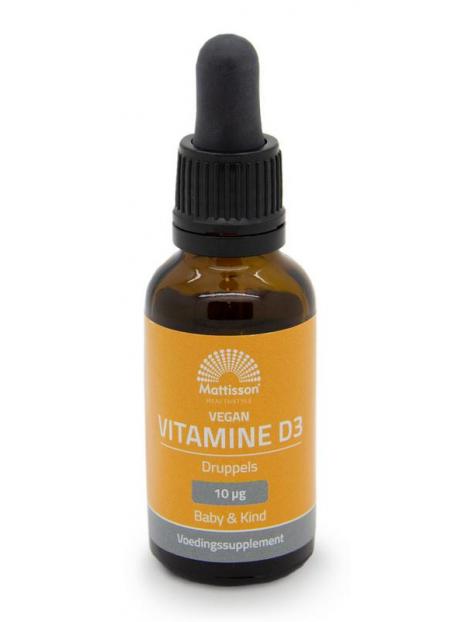 Mattisson Vitamine D3 Baby & kind 10mcg vegan