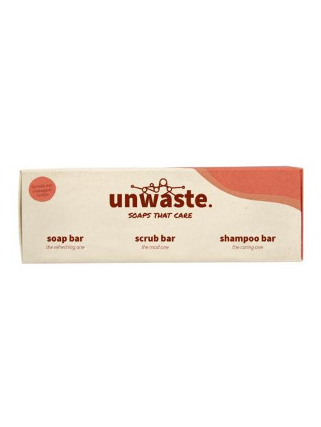 Unwaste Giftset orange soap scrub shampoo