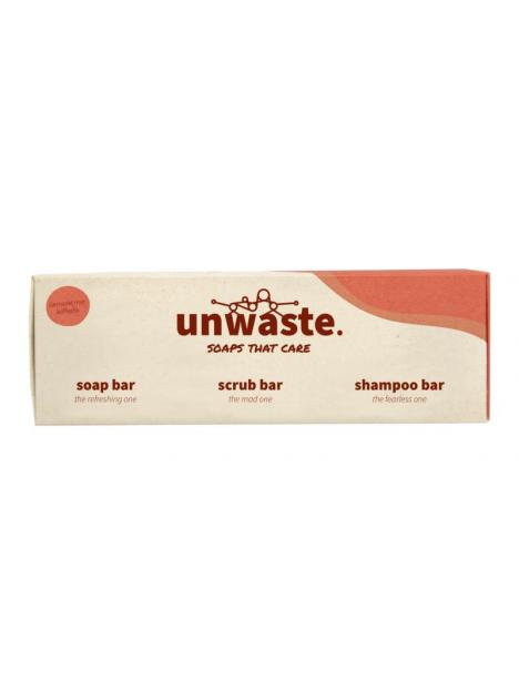 Unwaste Giftset coffee soap scrub shampoo