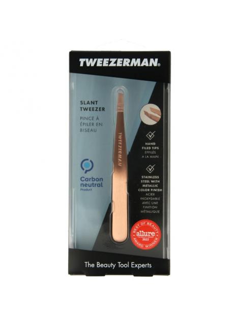 Tweezerman Slant tweezer rose goud