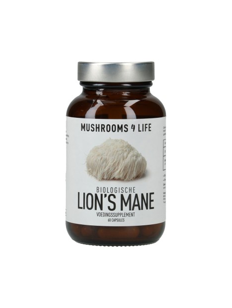 Mushrooms4life - Gélules de Champignon Crinière de Lion Bio : 60 gélules