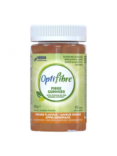 Optifibre fiber gummies vit d3 orange