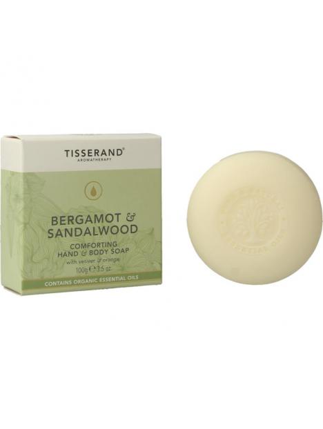 Tisserand zeep bergamot & sandelhout